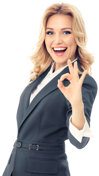 Professional HR Manager giving OK sign