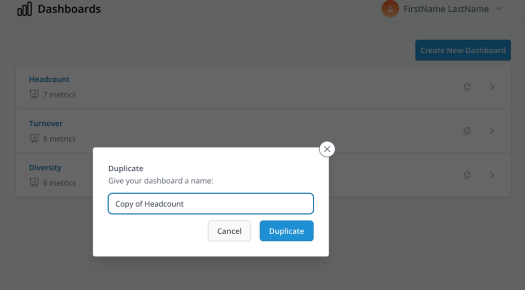 Employee Cycle - Duplicate Dashboards